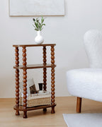 3-Tier Narrow Side Table, Slim End Table for Small Spaces