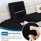 hyha Milk Silk Couch Cushion Covers, Soft Magic Sofa Covers Washable - Image 4