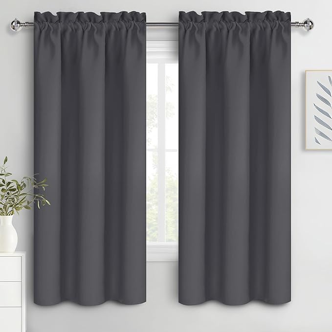 DWCN Blackout Curtains for Bedroom 72 Inch Length 2 Panels Set, Solid Thermal by DWCN