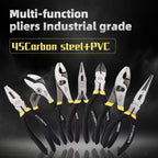 Vivicreate 7 Piece Pliers Set Heavy Duty Hand Tool Set with 8 Inch Groove Joint 8 Inch and 6 Inch Slip Joint 7 Inch Linesman 6 Inch Diagonal and Long Nose Pliers for Home Garage DIY Repair