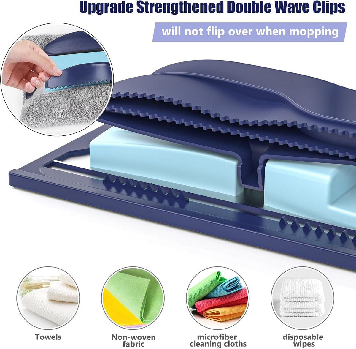 Microfiber Mops for Floor Cleaning: Flat Hardwood Floor Mop 4 Washable Pads