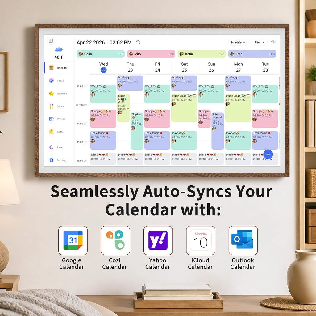 32"Digital Calendar Smart Calendar Electronic Calendar for Wall