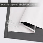 Yakamok Room Darkening 100% Blackout Curtains Grommet Window Treatments - Image 4
