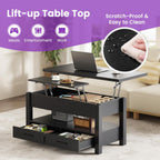 DUMOS 39.4" Convertible Lift Top Coffee Table, 4 in 1 Multifunctional Table