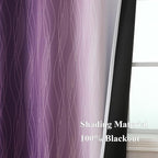 Estelar Textiler Purple and Greyish White Blackout Curtains 45 Inch Length - Image 5
