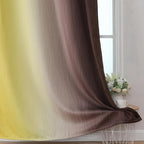 Estelar Textiler Brown and Yellow Blackout Curtains 45 Inch Length, Full Light - Image 6