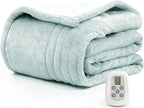 Heated Blanket Electric Throw Blanket with Built-in Button Controller