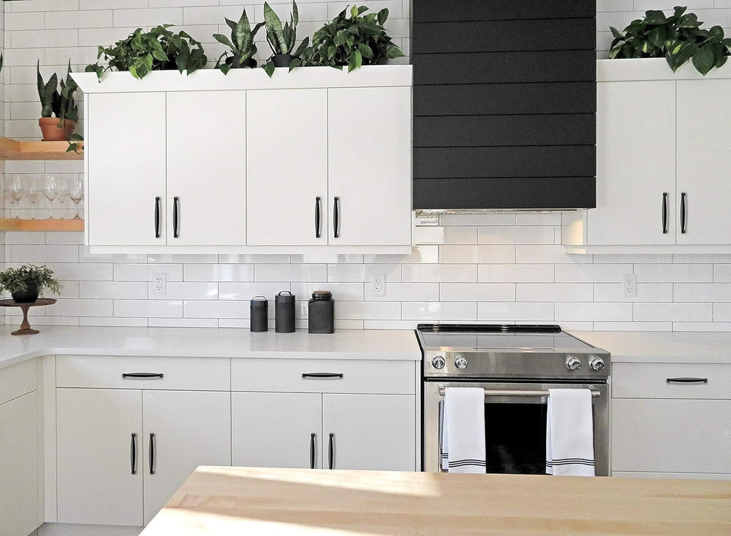 Ravinte Matte Black Pulls Kitchen Cabinet Handles 5 Inch 30 Pack
