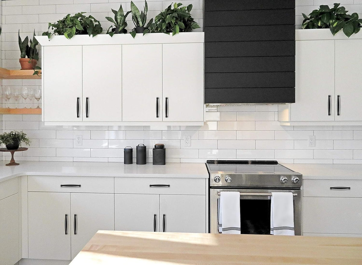 Ravinte Matte Black Pulls Kitchen Cabinet Handles 5 Inch 30 Pack