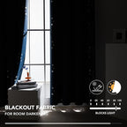 Deconovo Designer Series Silver Cubic Print Blackout Curtains - Image 3