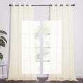 NICETOWN Sheer Curtain Panels 96 inch Cream Beige by NICETOWN