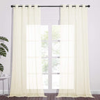 NICETOWN Sheer Curtain Panels 96 inch Cream Beige by NICETOWN