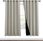 NICETOWN 100% Blackout Window Curtain Panels, Full Light Blocking Drapes - Image 2