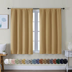 Simplebrand Ava Gold Short Blackout Curtains by Simplebrand