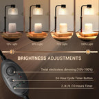 Candle Warmer Lamp with Timer: Birthday Gift for Women Mom Her - Brown