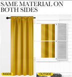 NICETOWN Gold Blackout Cafe Faux Silk Curtains - Image 6