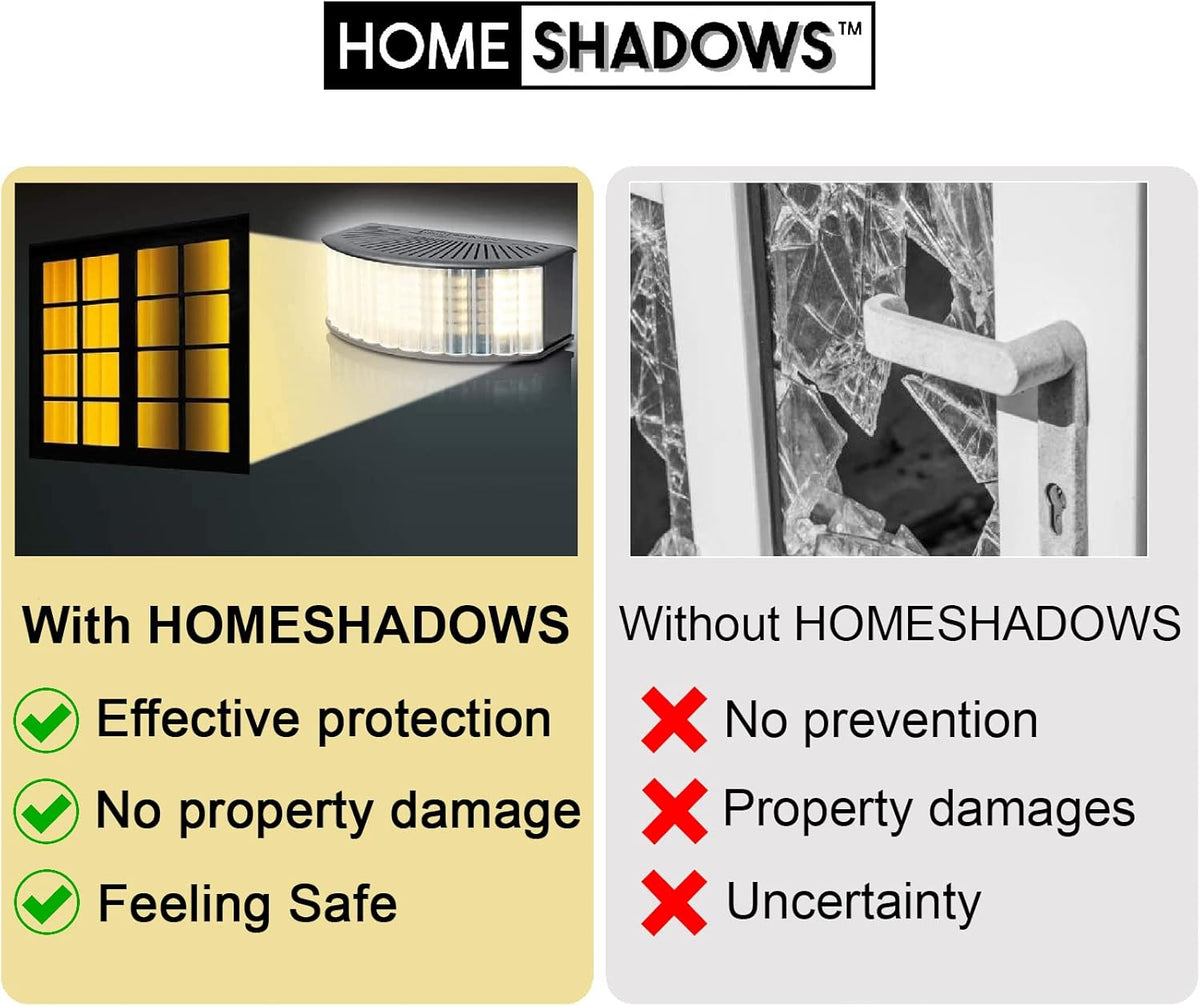 Attendance Simulator - DIY Home Security System That Casts Shadows on Curtains or Walls to Deter burglars Before They Try to Break in - Security Light for Home Safety - Wood-Look Beech