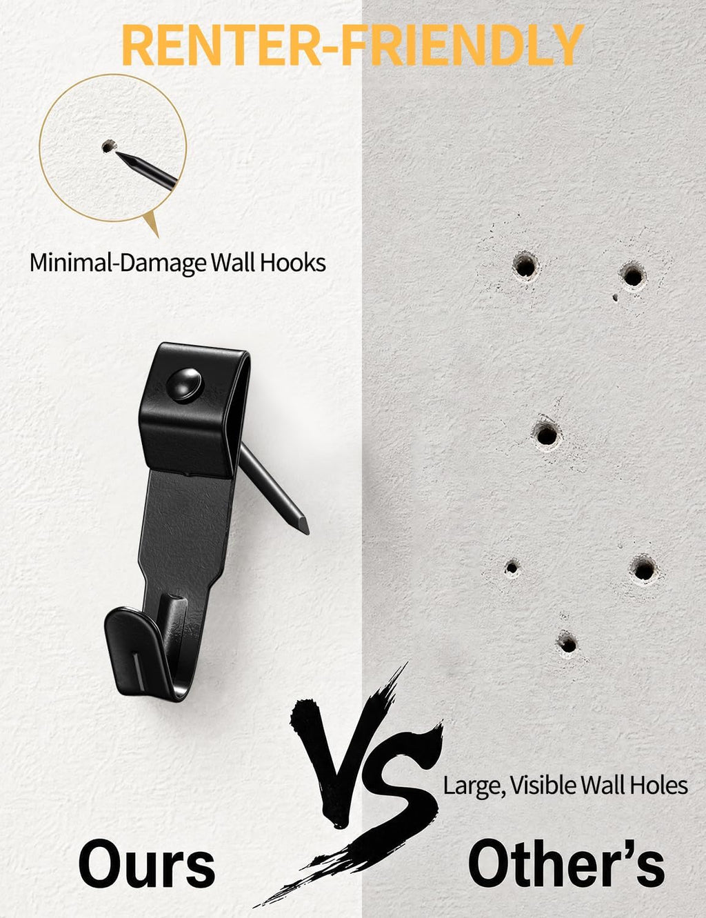 310Pcs Picture Hanging Hooks Kit with Nails & Mini Level Heavy Duty