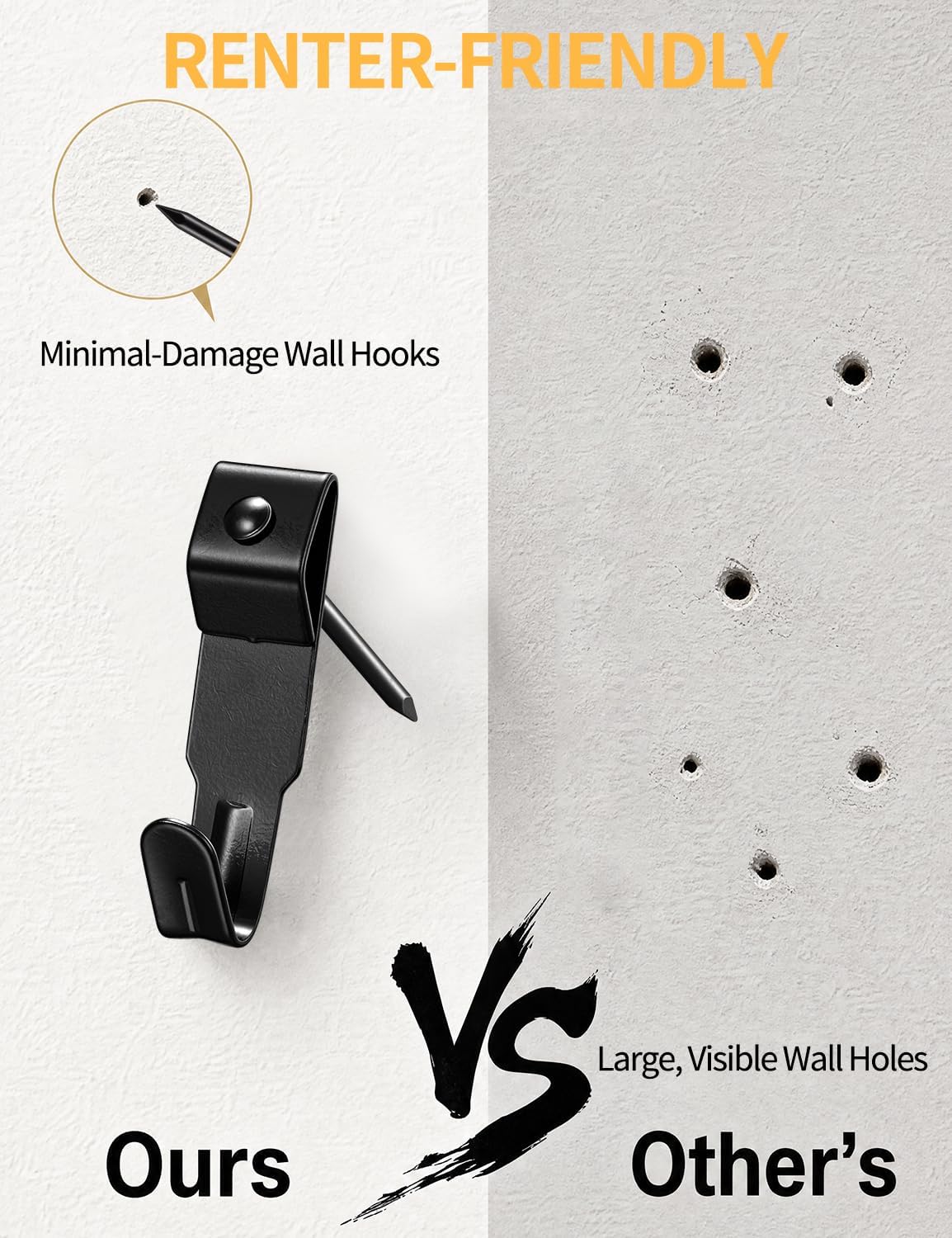 310Pcs Picture Hanging Hooks Kit with Nails & Mini Level Heavy Duty