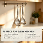 5-in-1 Stainless Steel Cooking Spoon Set, Multifunction Cooking Spoon,with Potato Masher, Egg Yolk Separator, Grater Plate, Bottle Opener & Slotted Spoon(A+B)