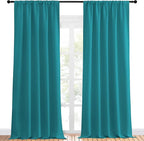 NICETOWN Peacock Blue Blackout Curtains Panels - Image 2