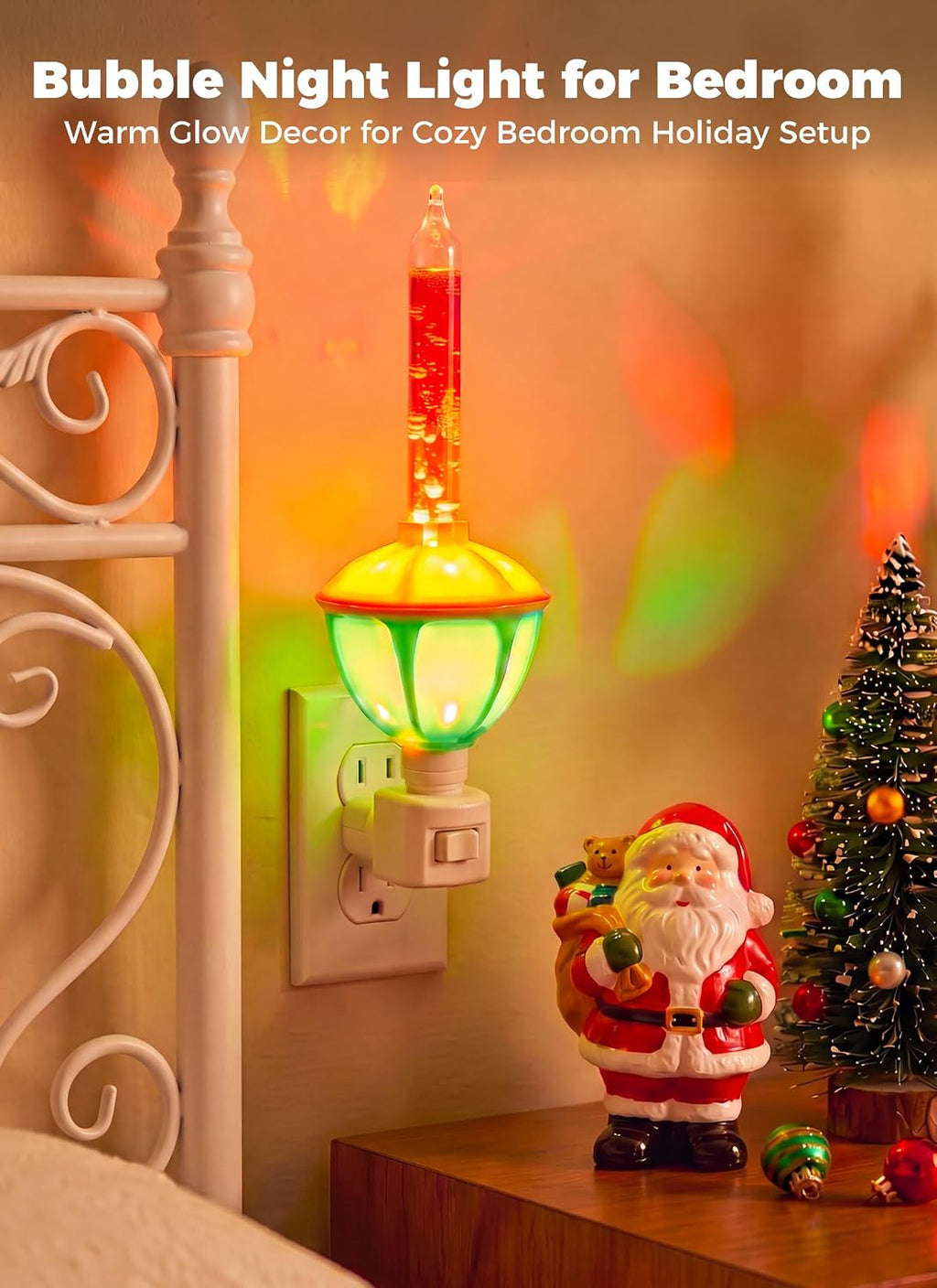 Minetom 3 Pack Bubble Light Night Light with Classic Swivel Plug, E12 Base
