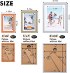 Fixwal Picture Frames Set, 15 Pack, MDF, Soft Earth Tones, 8x10, 5x7, 4x6