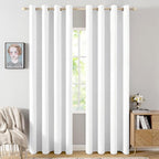 MIULEE Linen Textured Curtains Solid 100% Blackout by MIULEE