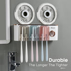 iHave Toothbrush Holders for Bathrooms Wall Mounted with Dispenser & 3 Cups