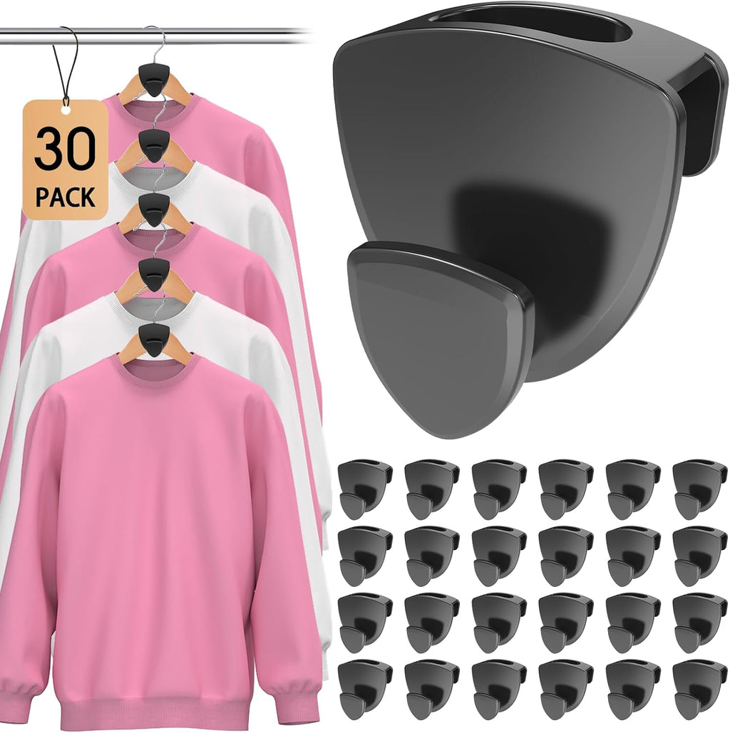 Space Saving Hanger Hooks 30Pcs, Upgrade Heavy Duty Hangers Connector Hooks