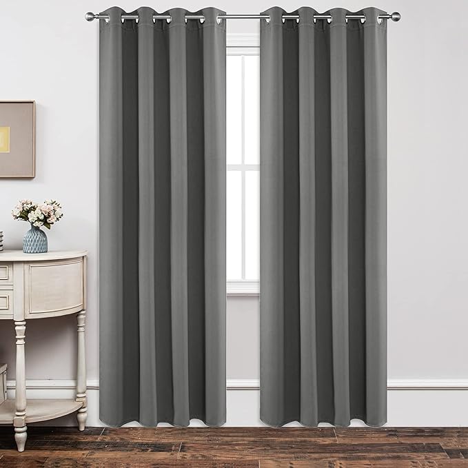 Joydeco Blackout Curtains 84 Inch Length 2 Panels Set, Thermal Insulated Long by JOYDECO