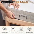uxcell 2pcs Mattress Slide Stopper 5.5" x 2" Mattress Retainer Bar to Black
