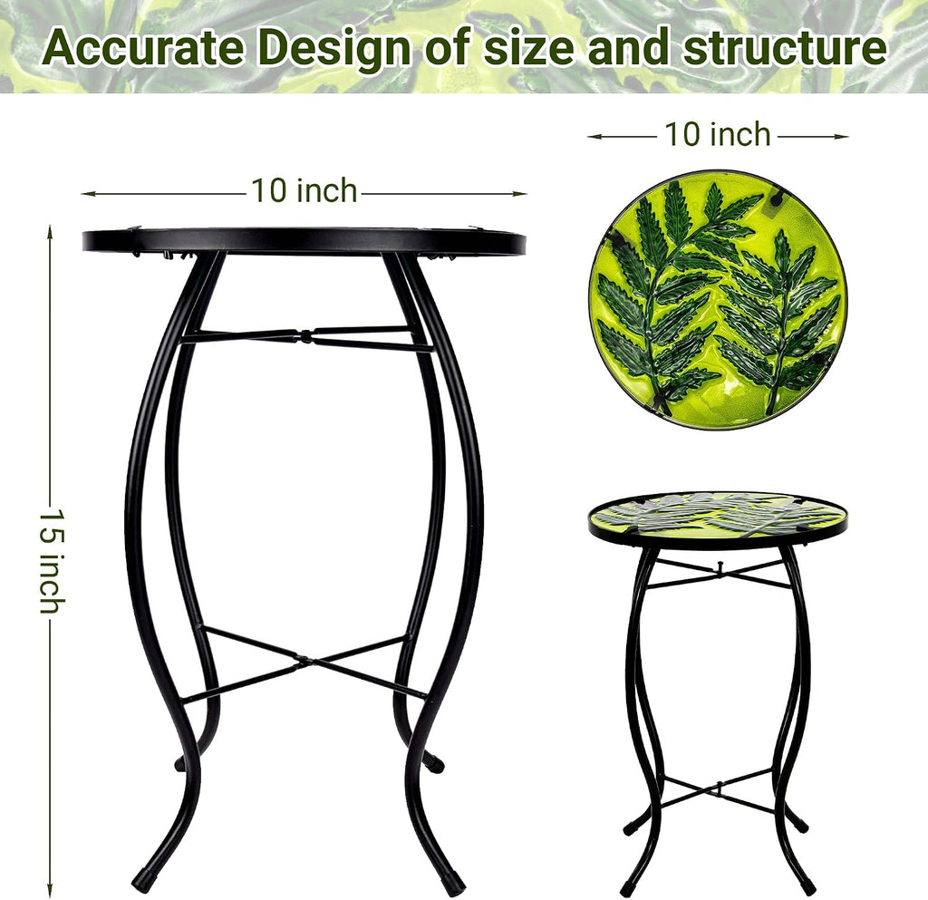 Subtropical Leaf Patio Table,Outdoor Side Table,Outdoor Bar Table