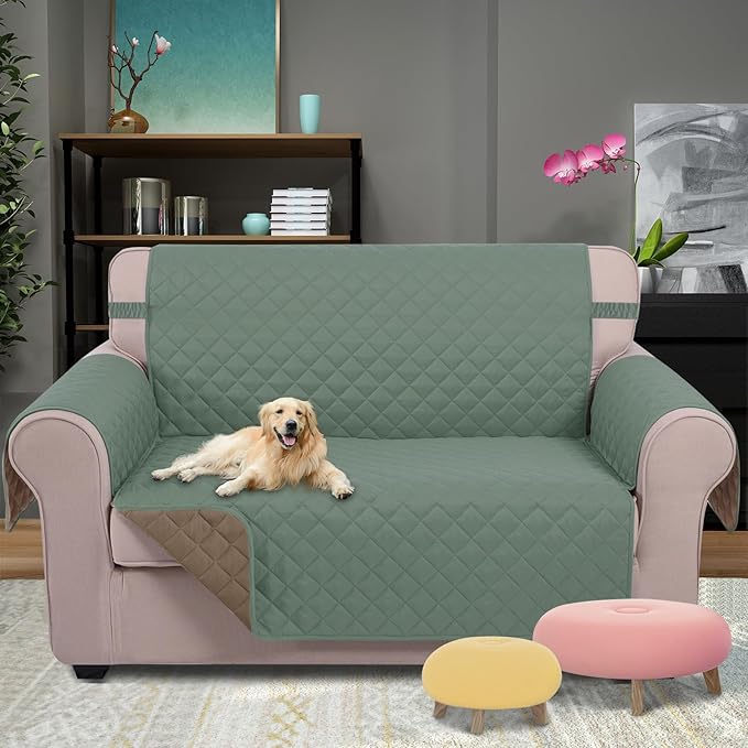 U-NICE HOME Loveseat Sofa Cover Reversible Couch Cover - Image 2