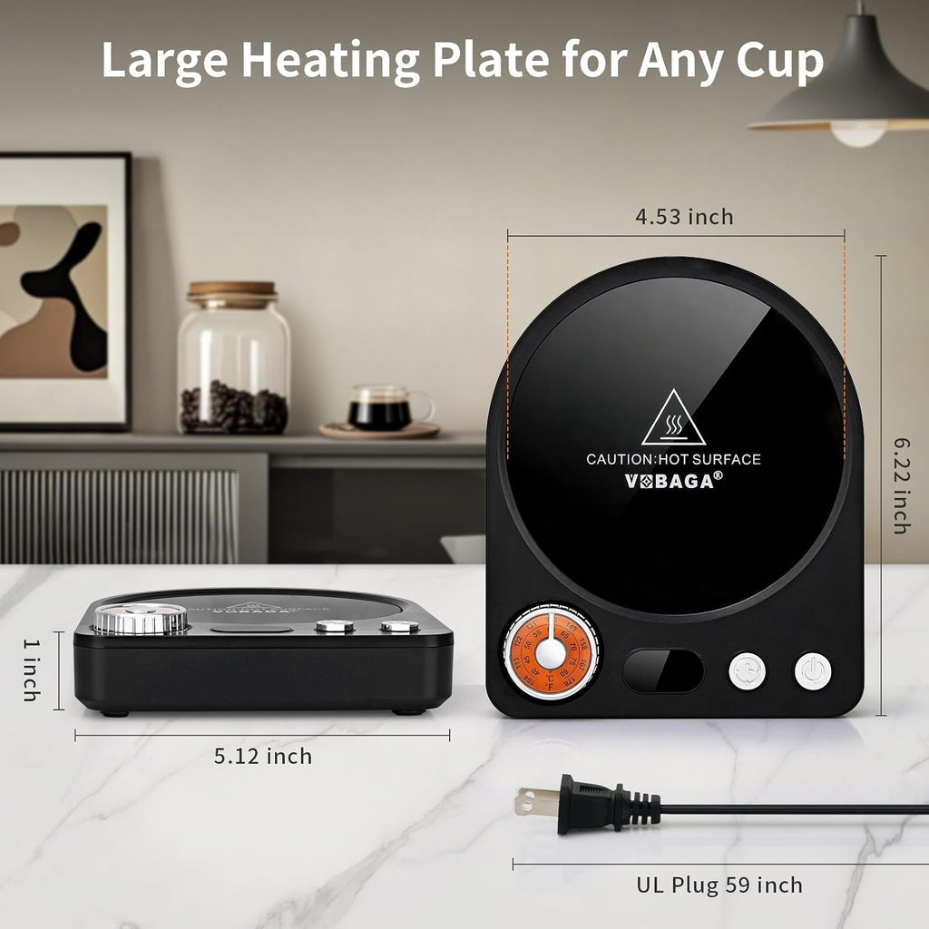 Coffee Mug Warmer, Smart Memory System, 9 Temp Settings, Customize Timer