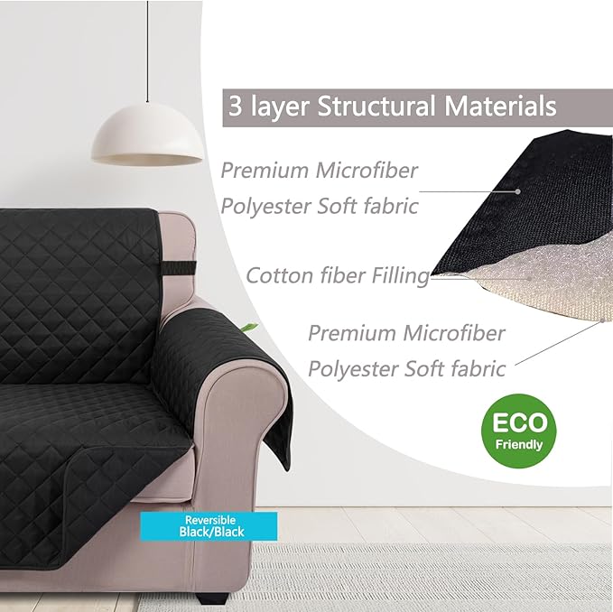 U-NICE HOME 4 Seater Sofa Cover 91 Inch Large Couch Covers - Image 4
