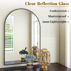 VooBang Arched Wall Mirror, 24 x 36 inch Arch Bathroom Mirror Black