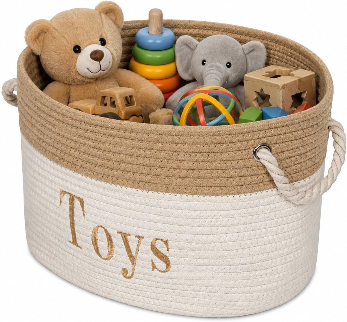 Large Book Storage Basket - 15 x 11 x 9 Book Bin