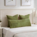 Fancy Homi 2 Packs Moss Green Decorative Throw Pillow Covers 20x20 Inch - Image 5