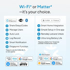 ULTRALOQ Bolt SE Wifi Smart Deadbolt Lock, Supports Matter, Remote Control