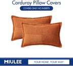 MIULEE Orange Decorative Lumbar Throw Pillow Covers - Image 6