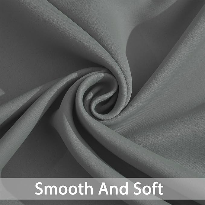 Yakamok Gray Blackout Curtain Panels 84 inches - Image 4