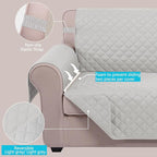 U-NICE HOME Recliner Chair Covers Reversible Quilted Water Repellent Pet - Image 3