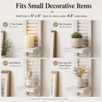 Farmhouse Wall Candle Holders Set of 2, White Wood Shutter Decor