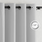 NICETOWN 100% Blackout Off White Curtains - Image 2