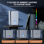 Dehumidifier, 1000 sq.ft Dehumidifier for Home with Auto Shut Off, Dehumidifier with Aromatherapy, Ultra-Quiet Sleep Mode, 7-Color Light for Bedroom Bathroom Basement Closet (CS08-White)