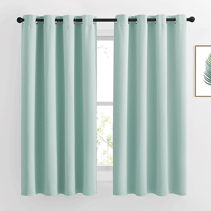NICETOWN Aqua Blue Room Darkening Curtain Panels by NICETOWN