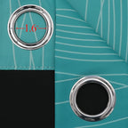 Estelar Textiler Teal and Greyish White Blackout Curtains 54 Inch Length - Image 7