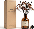 WEALD TRIBE Flower Reed Diffuser Set Eucalyptus & Lavender Scent for Room Bathroom Accessories Shelf Decor & Air Fresheners, Sticks Defusers with 4.0 fl oz Home Fragrance Oils, Office Gift