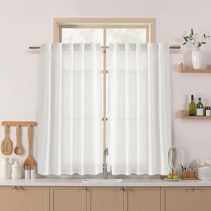 Nanspring 54 Inch Linen Curtains by Nanspring